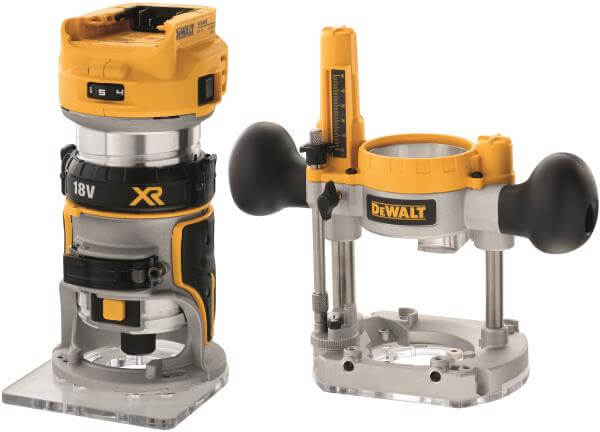 DeWALT DCW604NT-XJ - Elettrofresatrice con adattatore per base fissa DeWALT