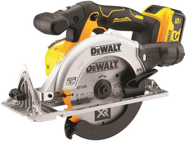 DeWALT DCS565P2-QW - Sega Circolare 18V motore BRUSHLESS, 4950 giri/min, ø lama/foro 165/20 mm DeWALT
