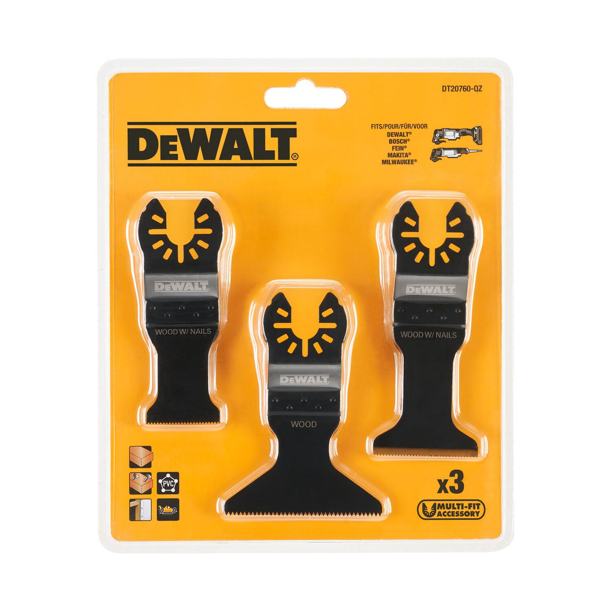‐ 1 x DT20701-QZ - Lama per tagli ad affondamento - larghezza 31mm lunghezza 43mm - Per tagli su DeWALT DT20760-QZ