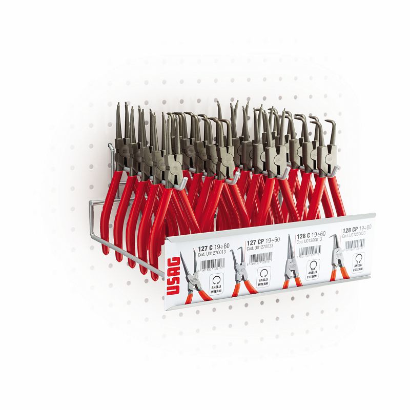 Gancio multiplo da parete per pinze anelli elastici (20 pz) 127 C/SH20 USAG U01270042