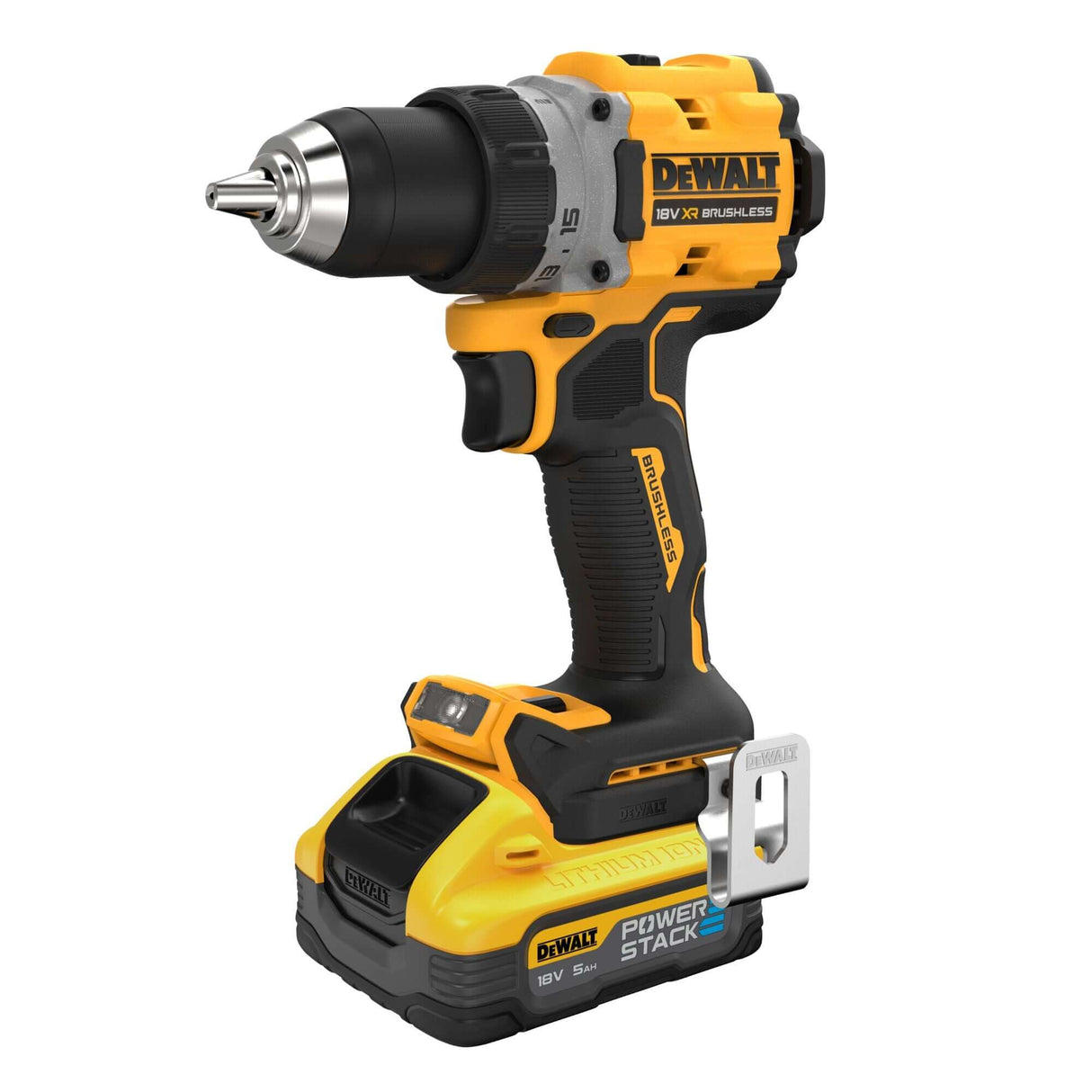 DeWALT DCD800H2T-QW - Trapano Avvitatore compatto 2 Velocità XR 18V BRUSHLESS - 2 x XR 18V powrstack 5Ah DeWALT