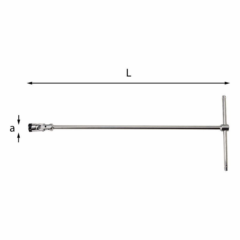 Chiave a T USAG con misure tecniche per utensili professionali