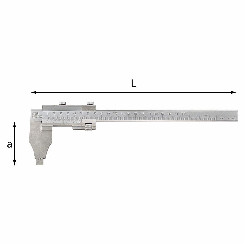 USAG U09600023 - 960 C 300/12 VERNIER CALIPER 1/50 MM USAG