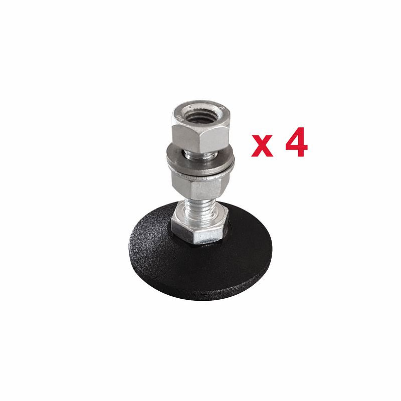 Set di 4 piedini di rialzo USAG con base nera e vite regolabile