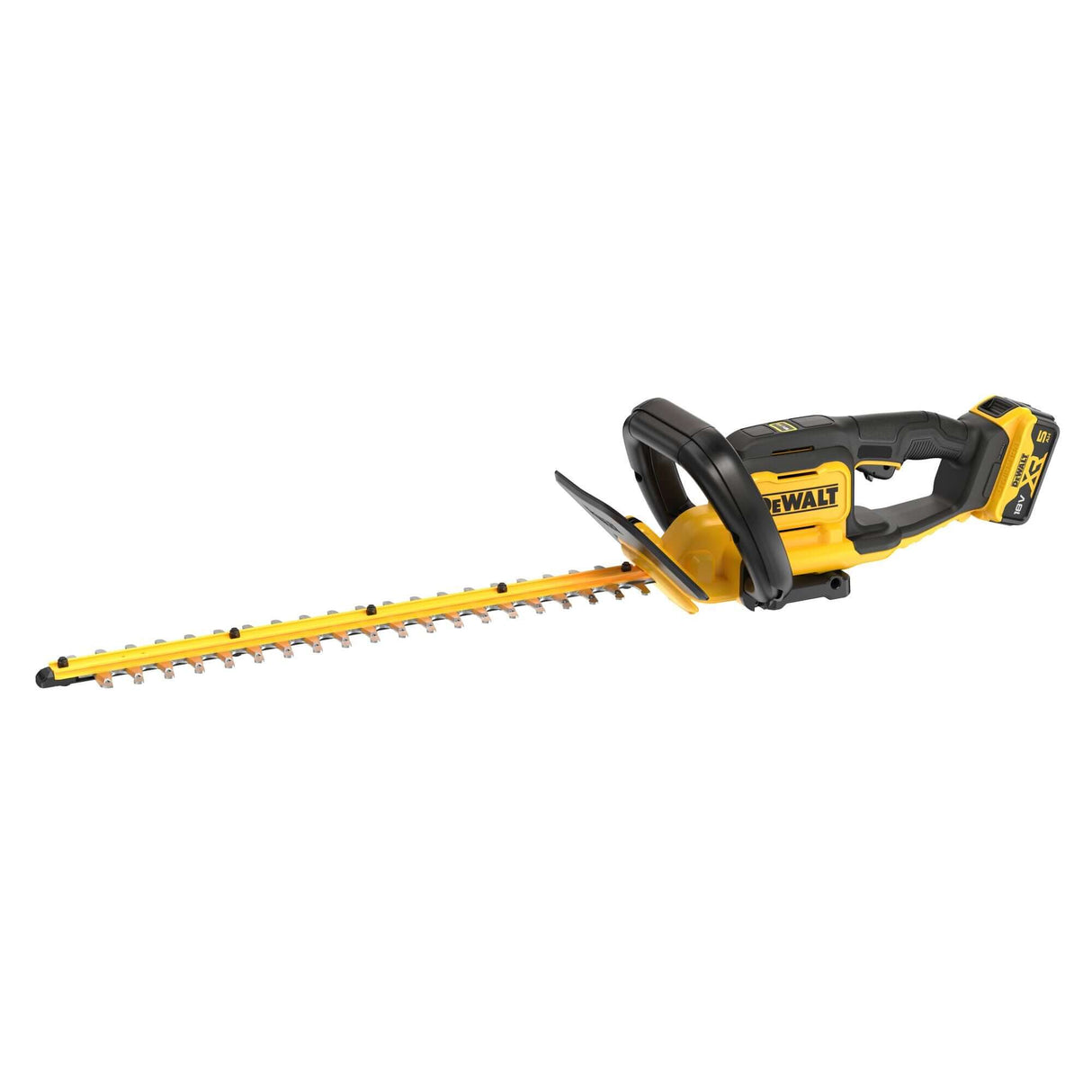 DeWALT DCMHT562P1-QW - Tagliasiepi 18V XR, motore a spazzole, Lunghezza lama 55cm, Passo lama 19mm - 1 x XR 18V 5Ah DeWALT