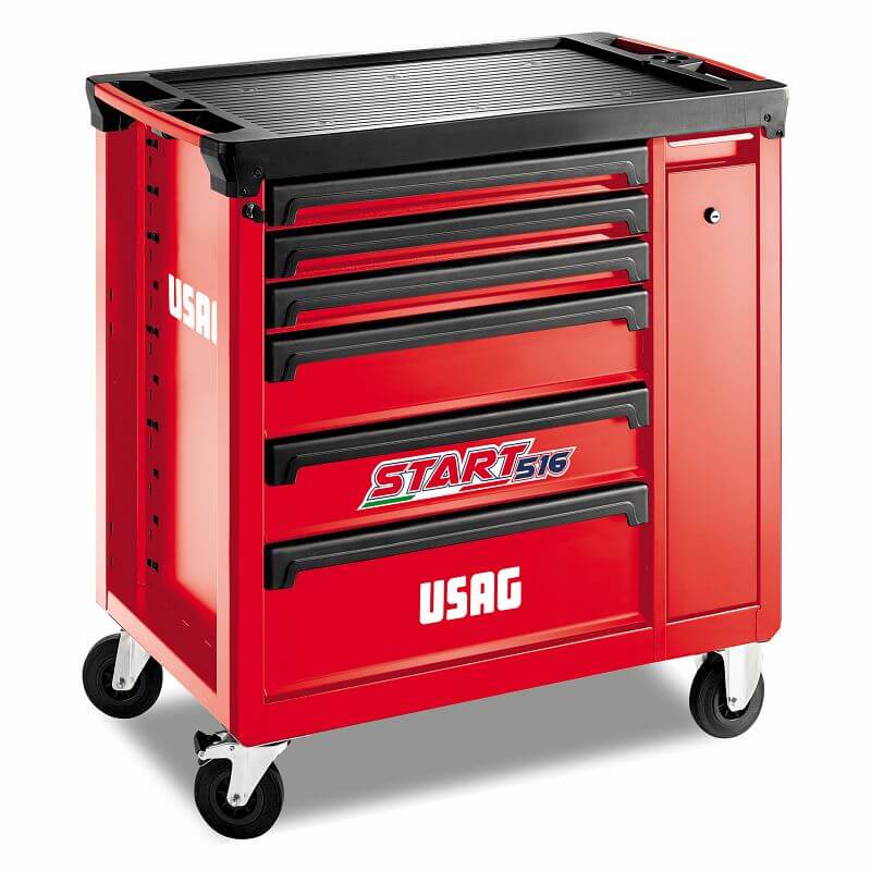 USAG U05160097 - 516 STBO6V CARRELLO PORTA UTENSILI ROSSO