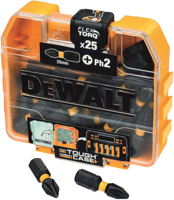 N.25 Pezzi inserti PH2 da 25 mm DeWALT DT70555T-QZ