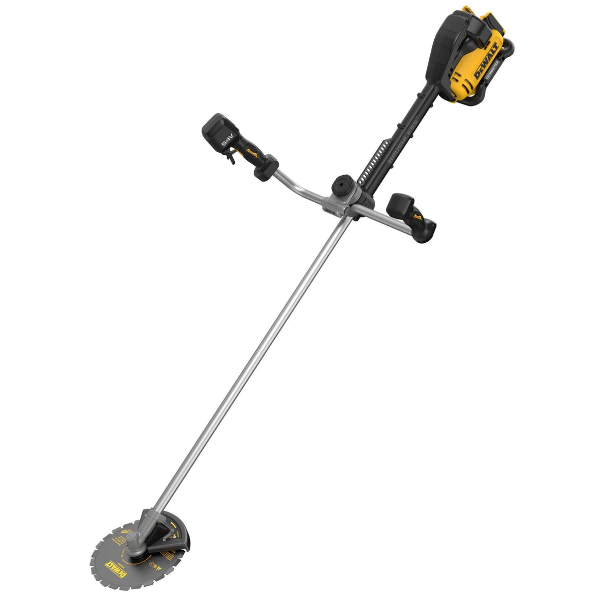 DeWALT DCMBC723N-XJ - Decespugliatore forestale 54V brushless con lama circolare da 25 cm, impugnatura a manubrio, 3 velocità. Solo corpo macchina. DeWALT