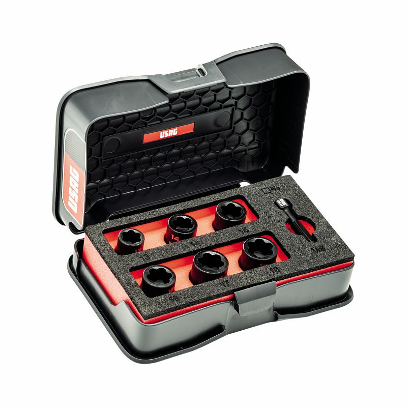 Assortimento di estrattori a bussola macchina con profilo speciale (6 pz) 456 S6 3/8 USAG U04560102