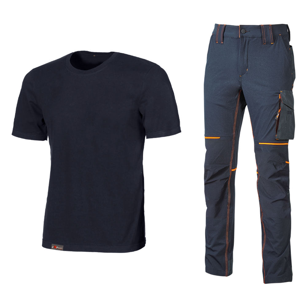 KIT T-SHIRT + PANTALONE WORK WEAR U-Power