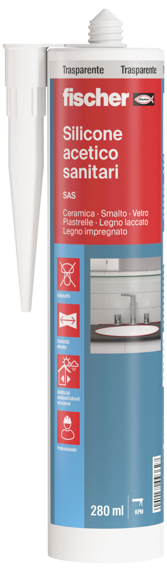 fischer SAS 280-TR SILICONE ACETICO (confezione da 25 pz)