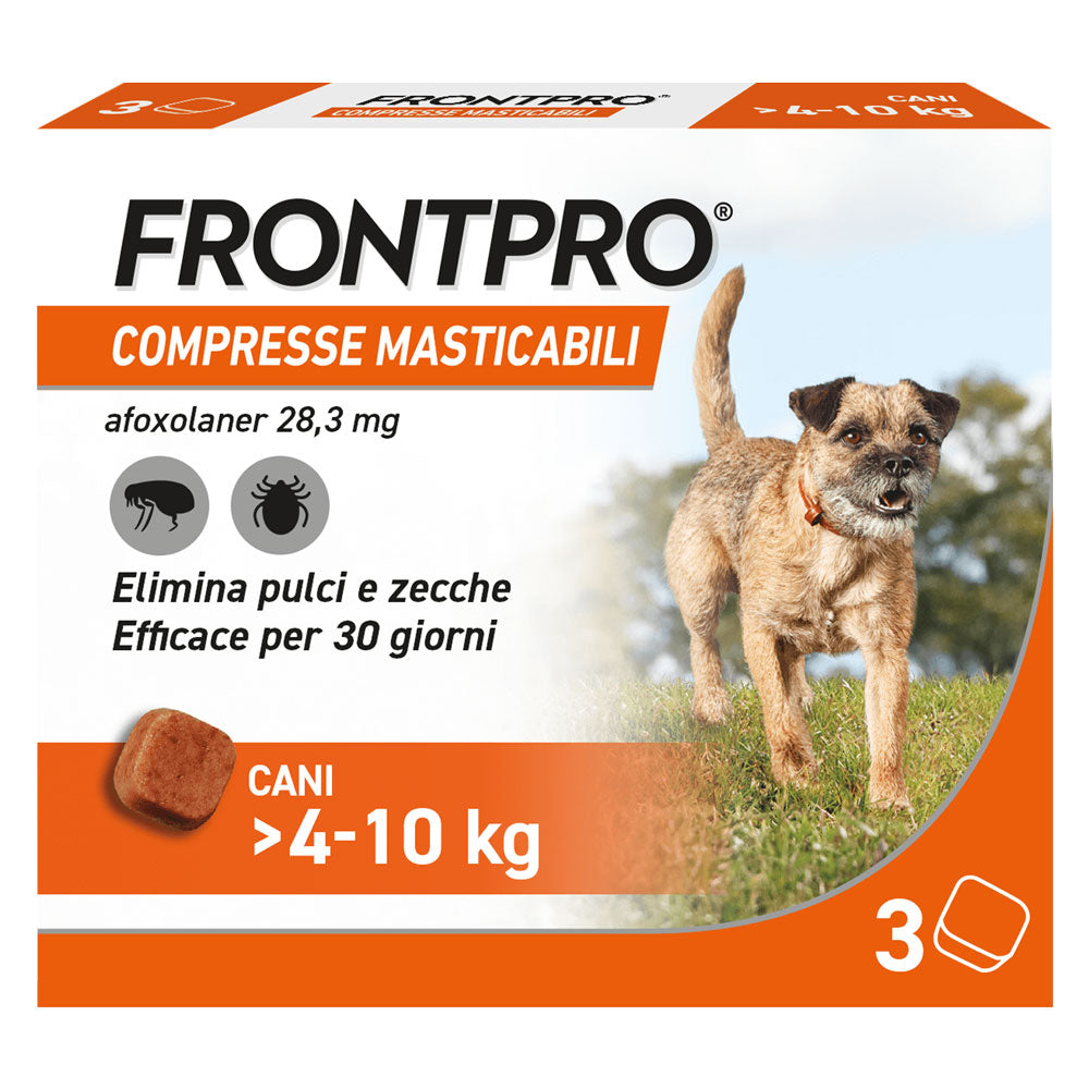 FRONTLINE COMPRESSE ANTIPARASSITARIE MASTICABILI 'FRONTPRO'