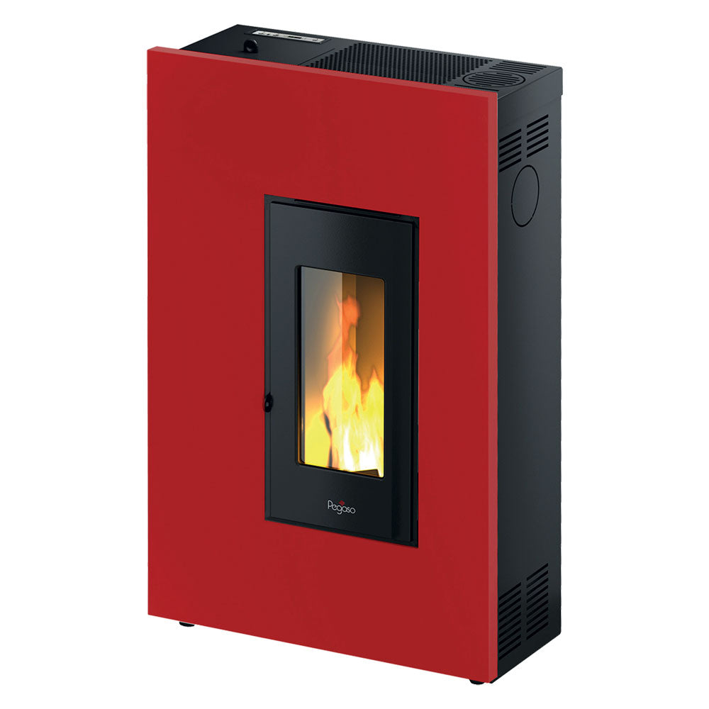 PEGASO STUFA A PELLET 'MADISON 5' 5,2 kW - colore rosso
