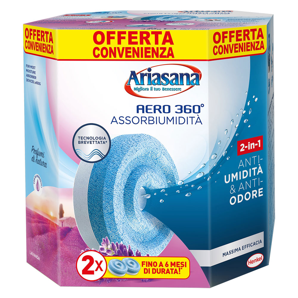 ARIASANA RICARICA ASSORBIUMIDITA' 'ARIASANA AERO 360° BIPAC