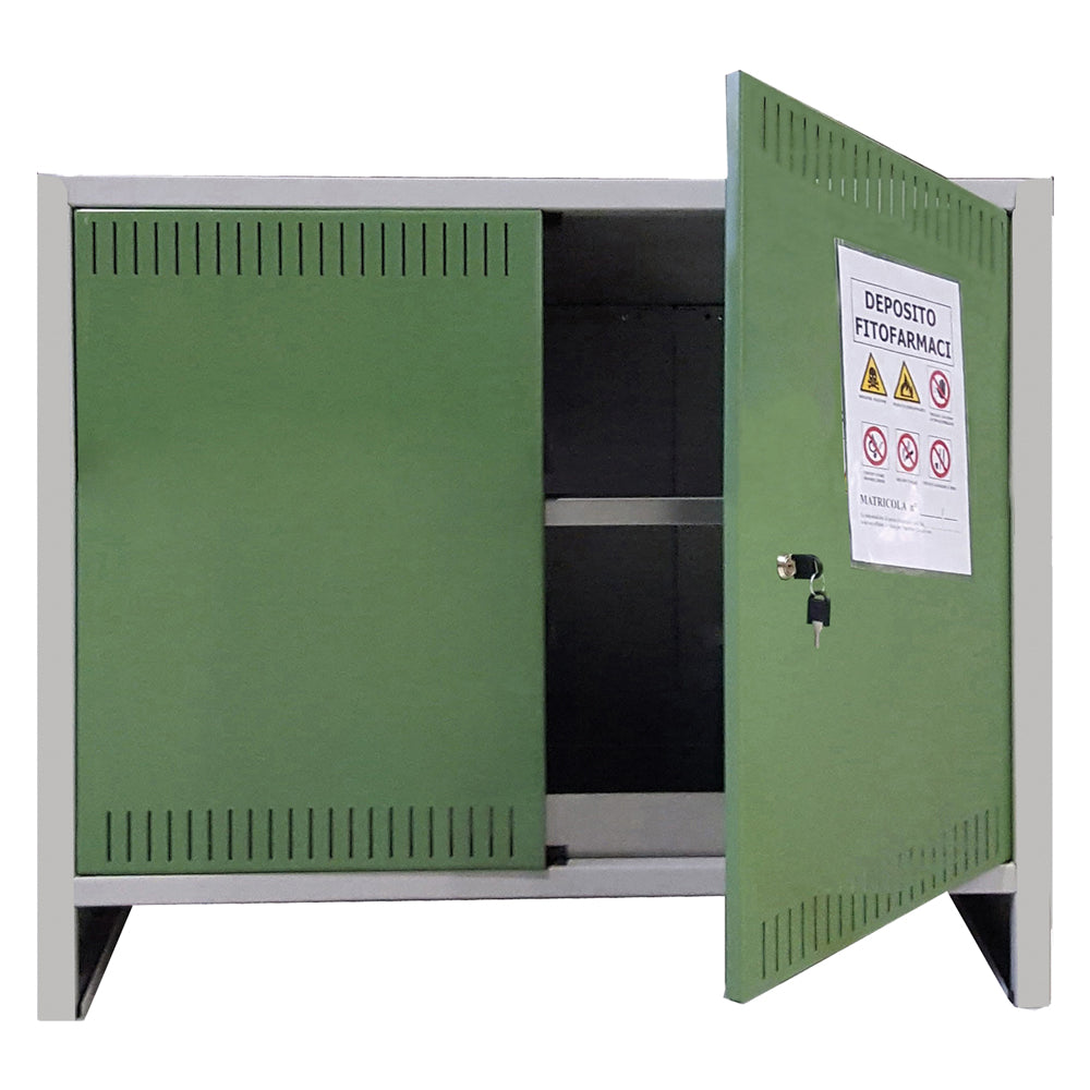 PROMETAL ARMADIO DEPOSITO FITOFARMACI 'PRATIKO' 2 ante - cm L.100 x P.40 x H.80 - basso