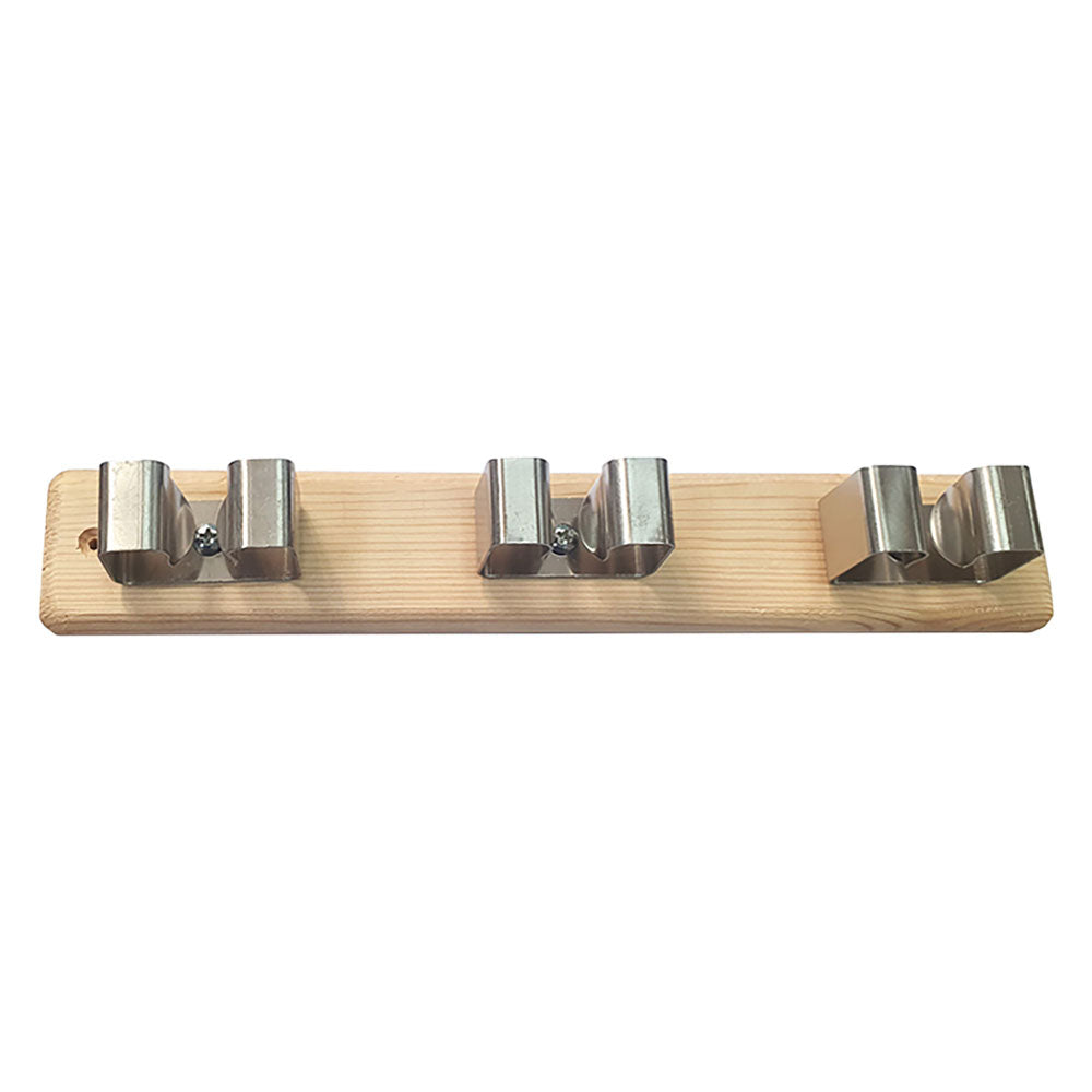 BARRA APPENDISCOPA SUPPORTO LEGNO 3 posti
