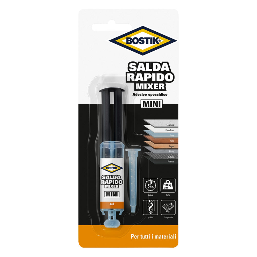 BOSTIK ADESIVO 'SALDA RAPIDO MIXER' ml. 4 mini - trasparente