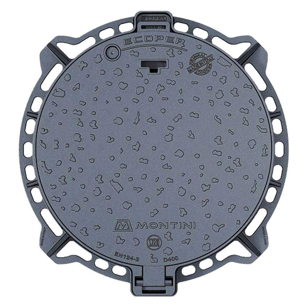 MONTINI CHIUSINO IN GHISA CLASSE D400 ECOPER T - 85 - botola 65 cm / Kg 51