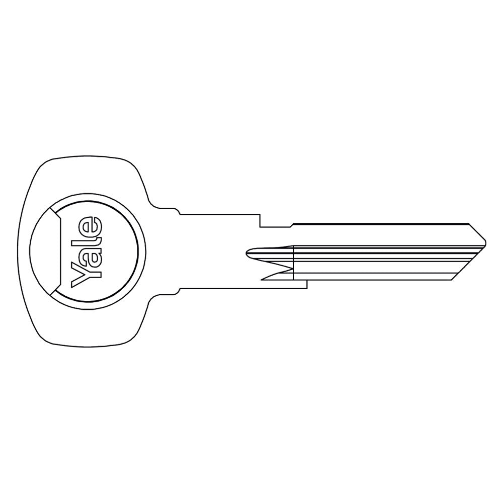 YALE CHIAVE OTTONE NICHELATO profilo destro