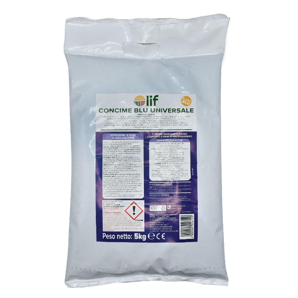LIF CONCIME GRANULARE UNIVERSALE BLU 'NPK 12-12-17' Kg. 5