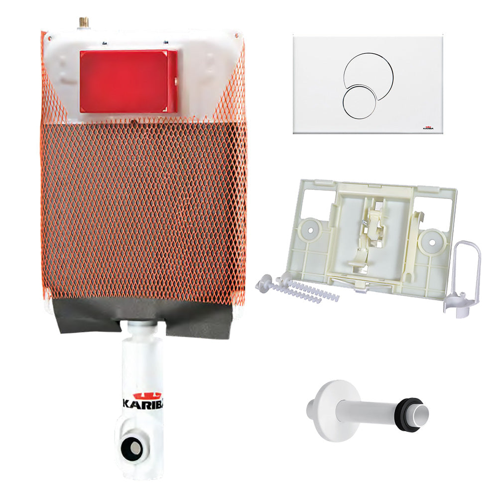 KARIBA CASSETTA DI SCARICO WC INCASSO COMPLETA 'MONOLITH kit