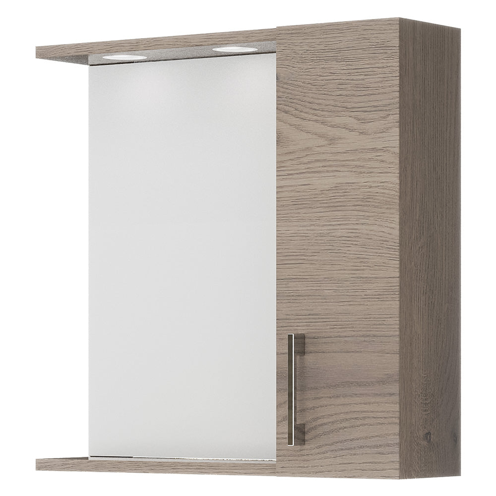 SAVINIDUE SPECCHIERA DA BAGNO PENSILE SINGOLO cm 58,4 x 15,1 x h.57,1 - noce americano