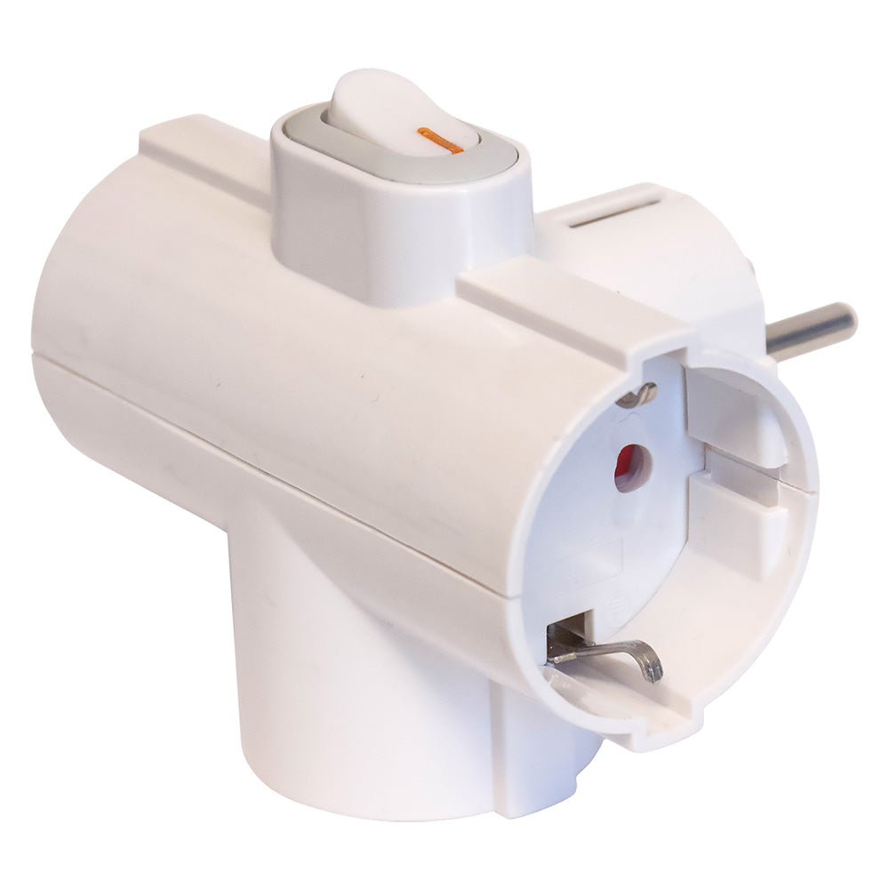 FANTON ADATTATORE TRIPLO SALVASPAZIO spina 2P+T 16A