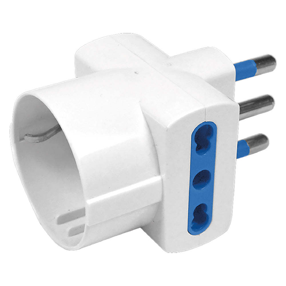 NOVAITALIA ADATTATORE TRIPLO art.CE38B - spina 2P + T 16A (scatola appendibile)