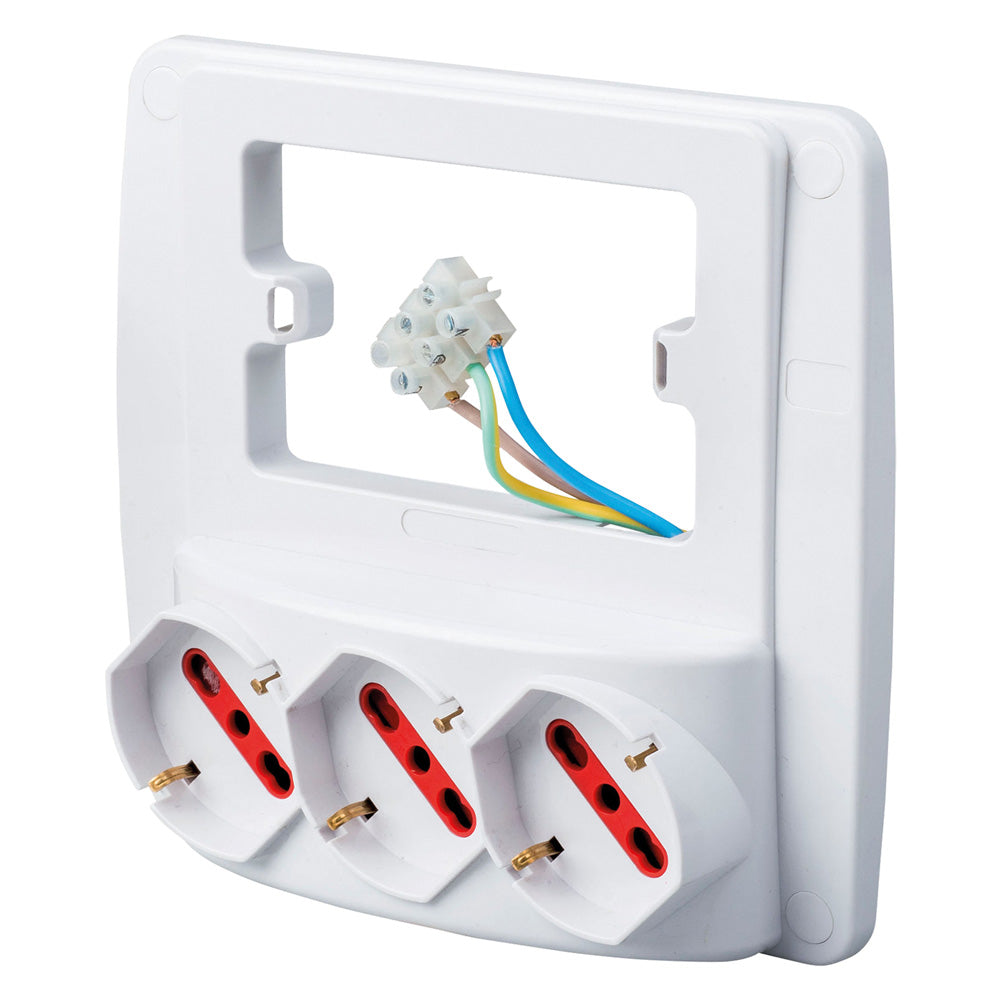 ROSI MULTIPRESA DA PARETE colore bianco