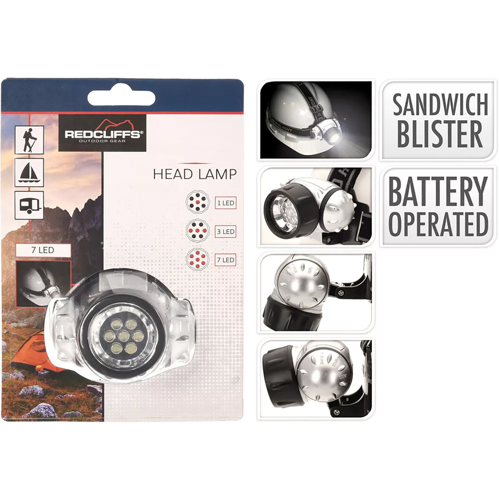 LAMPADA FRONTALE LED 7 led