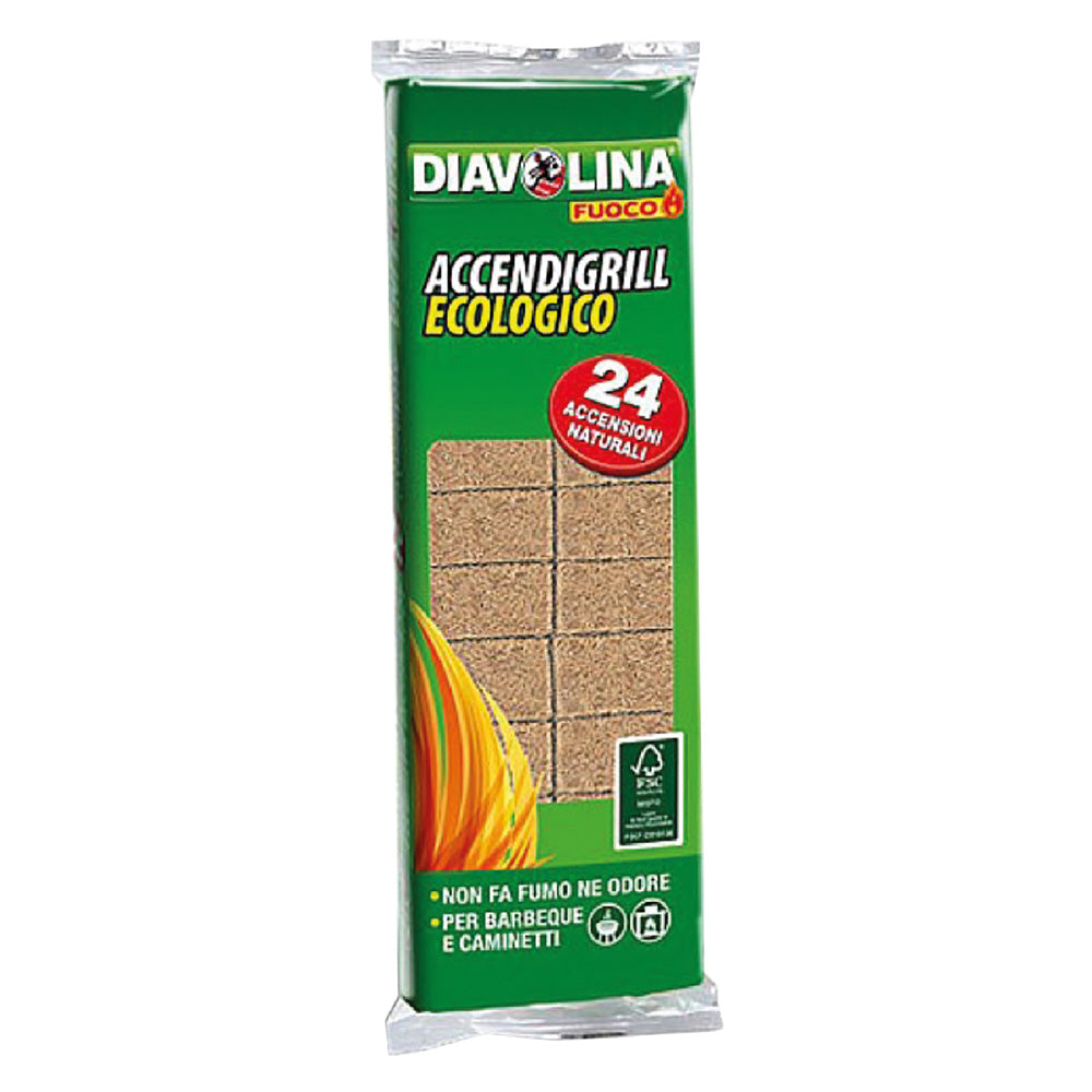 DIAVOLINA DIAVOLINA 'ACCENDIFUOCO/GRILL ECOLOGICA' 24 cubi - art. 15330