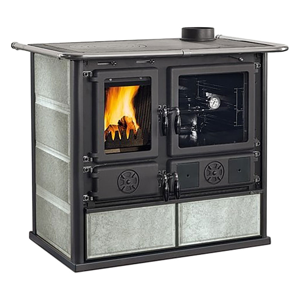NORDICA EXTRAFLAME CUCINA A LEGNA 'ROSA 5.0 VST' 8,8 kW - colore petra naturale