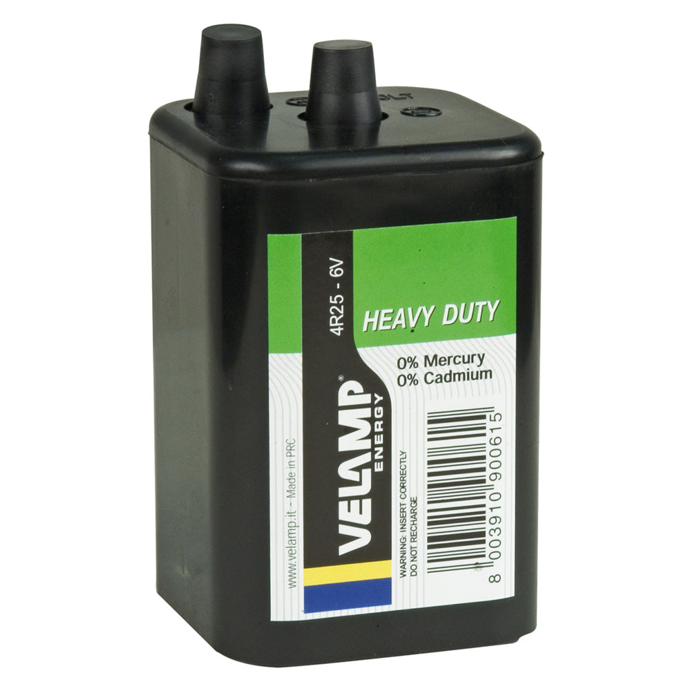 VELAMP BATTERIA PER LAMPADA LAMPEGGIANTE 4R25 - 6 V