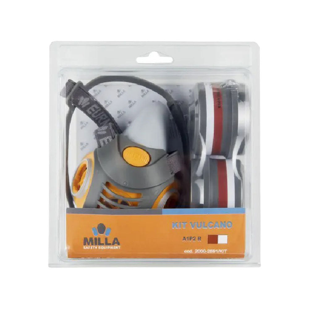 MILLA MASCHERA RESPIRATORIA BIFILTRO 'VULCANO' IN KIT