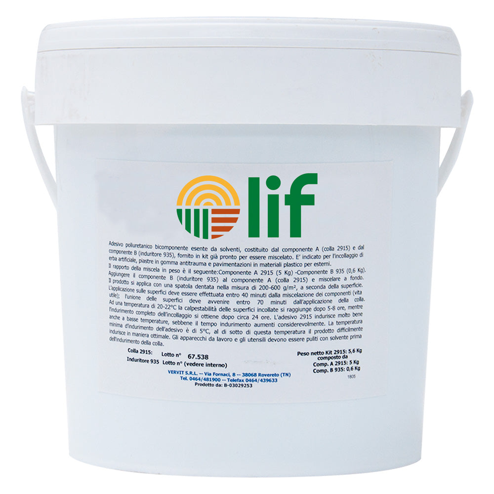 LIF COLLANTE PER PRATO SINTETICO Kg. 5 + catalizzatore gr. 600
