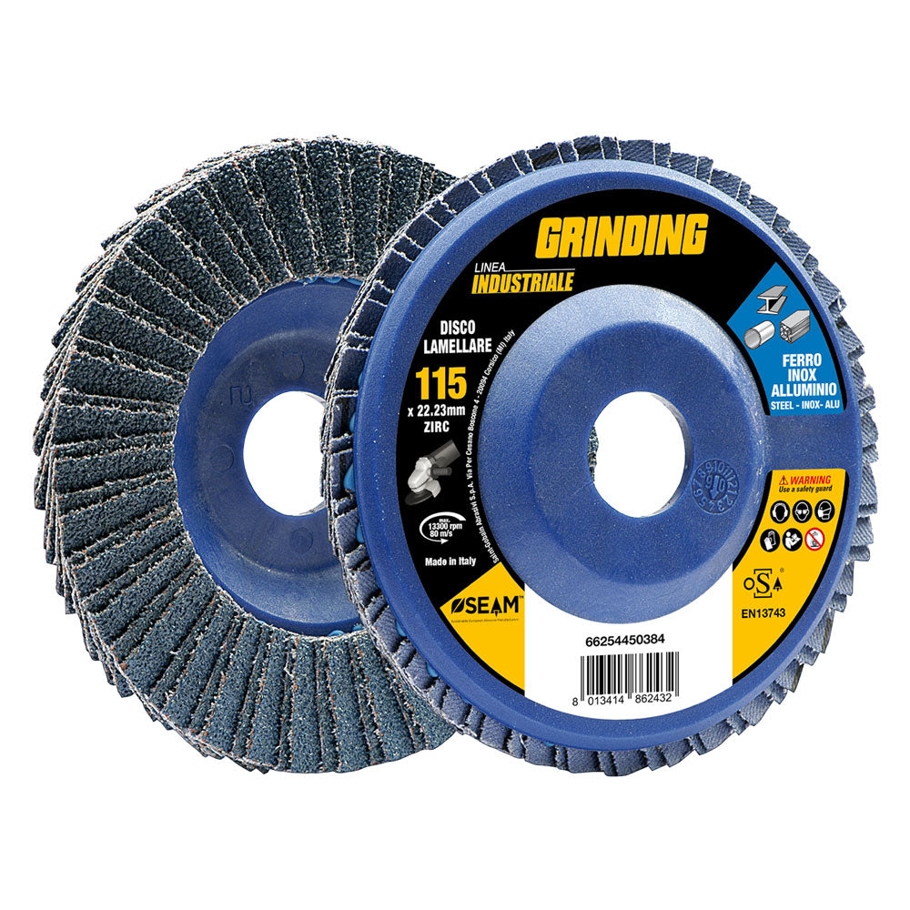 GRINDING DISCO LAMELLARE PER ACCIAIO INOX 'GRINDING LINEA INDUSTRIALE'