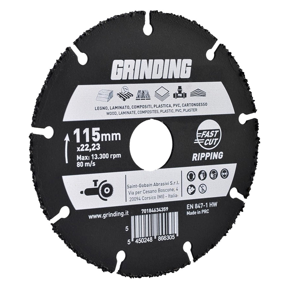 GRINDING DISCO MULTIMATERIALE Ø115 x 22,23 mm