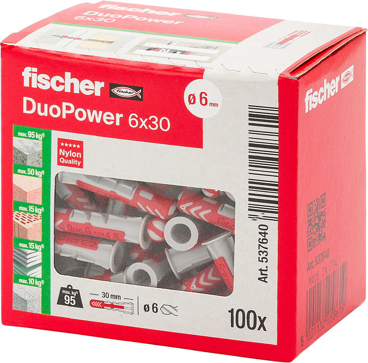 fischer 537640 - DuoPower 6x30 Tassello fischer