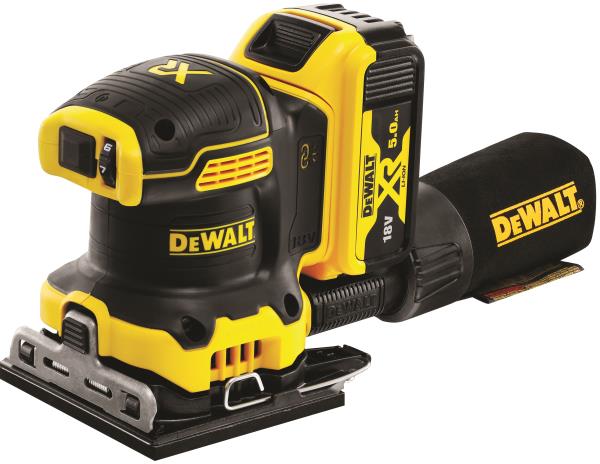 Levigatrice orbitale 1/4 di foglio 18V XR Brushless - 2 x 5Ah DeWALT DCW200P2-QW