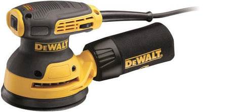 Levigatrice roto-orbitale DeWALT 125mm, potente e compatta, ideale per lavori di levigatura efficaci.