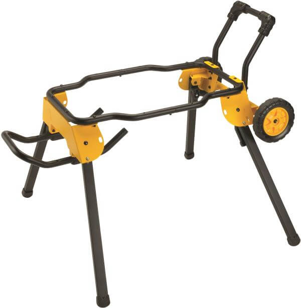Carrello trasporto sega a banco DeWALT, supporto stabile e portatile per sega a banco DWE7491-QS.