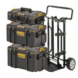 Carrello metallico DeWALT con cassetta e organizer, sistema organizzazione utensili DeWALT.