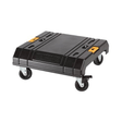 Carrello trasporto DeWALT TSTAK con 4 ruote orientabili, ideale per locali e magazzini.