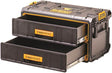 cassettiera TOUGHSYSTEM 2.0 DeWALT con 2 cassetti e chiusure auto stacking per un utilizzo facile e veloce.