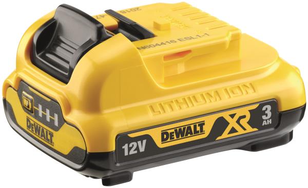 batteria XR Litio 12V DeWALT 3.0 Ah per utensili elettrici, potente e compatto.