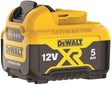 batteria DeWALT 12V litio 5.0 Ah, batteria XR Litio 12V 5.0Ah per attrezzi elettrici DeWALT.
