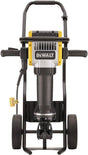 martello demolitore DeWALT 2100W montato su carrello con ruote, design ergonomico e potente.