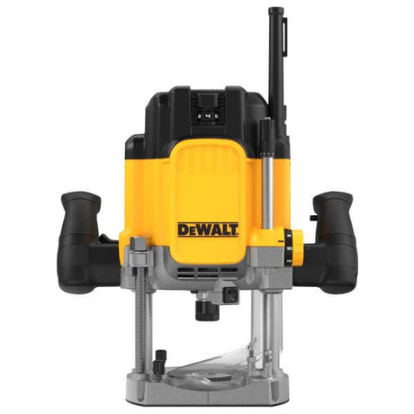 Elettrofresatrice elettronica 2300W DeWALT con potenza e freno elettronico, ideale per professionisti.