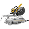 troncatrice radiale DeWALT 1600W, dotata di motore a spazzole e sistema di tracciatura XPS, lama 250/30mm.