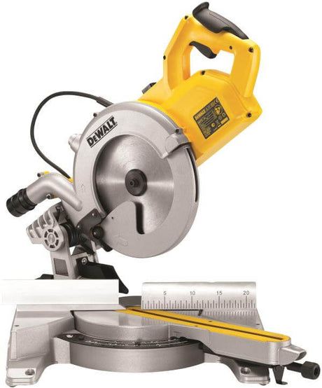 troncatrice radiale DeWALT 250mm 1850W con motore universale e sistema di tracciatura XPS